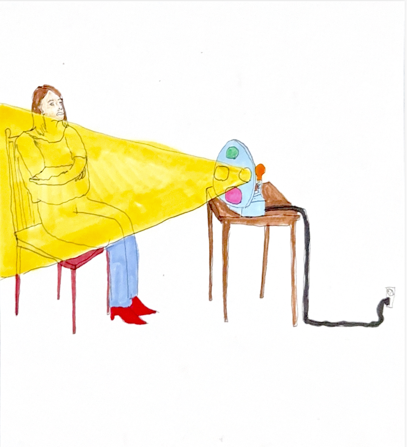 Yellow Projector by Diane Barcelowsky
